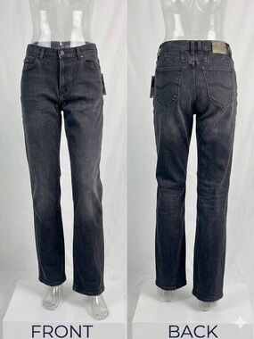 🖤 Vintage Lee Faded Black Gray Straight Leg Jeans 43x30 8887-17 🖤